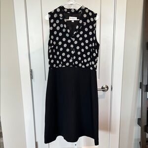 Black and White Polka Dot Midi Dress